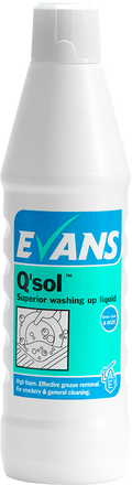 Evans Vanodine Q-Sol Washing up Liquid 6x1l