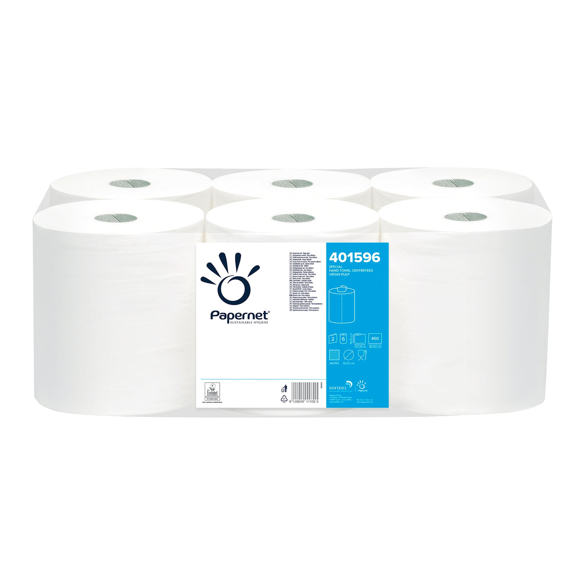 Papernet White Centrefeed Rolls 150mx6 Rolls