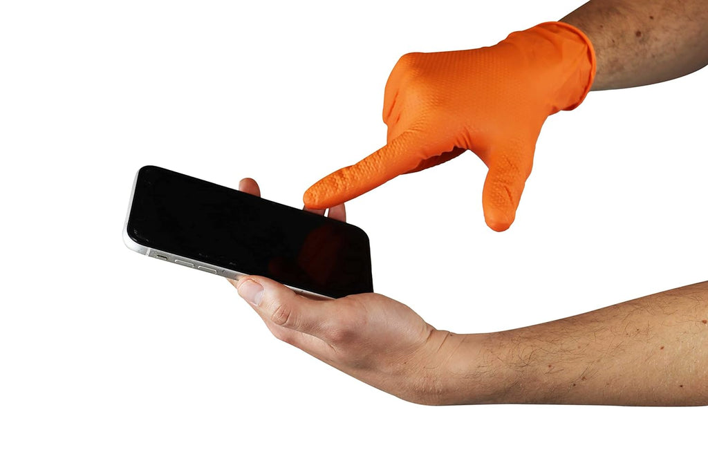 Doc Bright Inferno Nitrile Gloves - Case of 1000 (Orange)