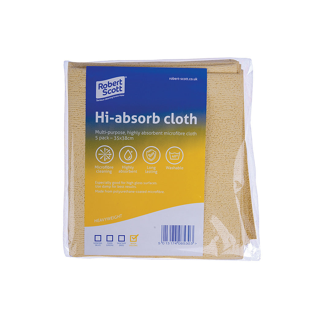 Microfibre Clothes - Blue, Green, Red & Yellow - Pack of 10