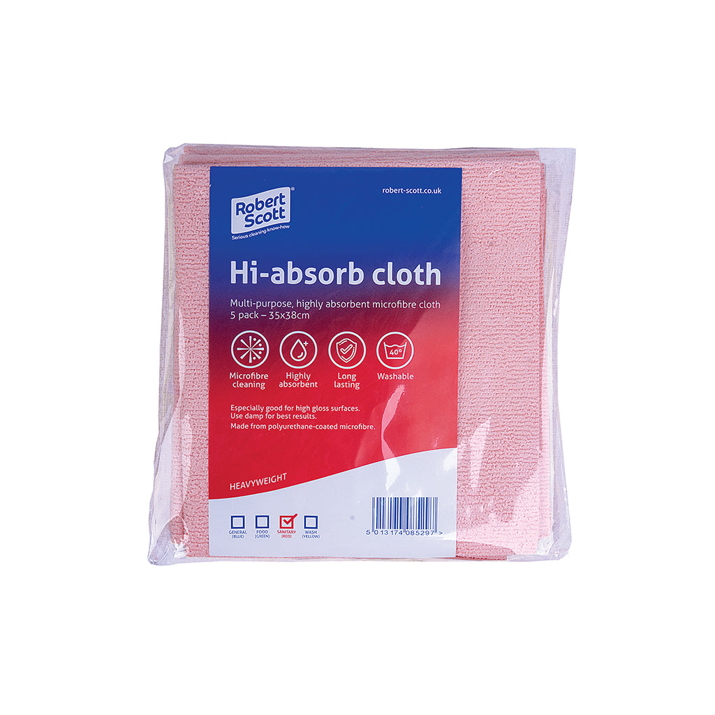 Microfibre Clothes - Blue, Green, Red & Yellow - Pack of 10