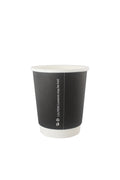 Black Double Wall Hot Cup (PE Lined) - 500 units per case