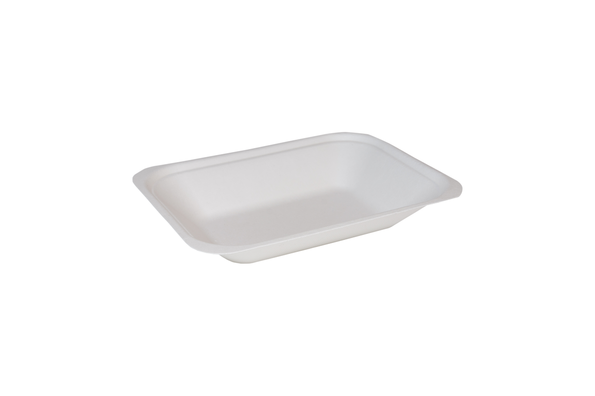 White Moulded Fibre Chip Tray 7" x 5" - 500 units per case