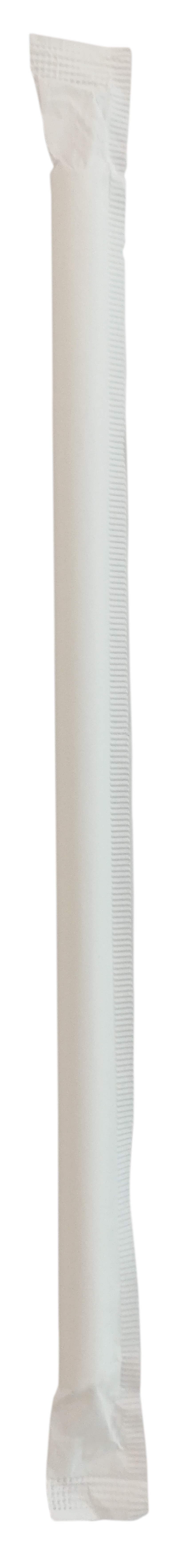 White Individually Wrapped Paper Straw - 5000 units per case