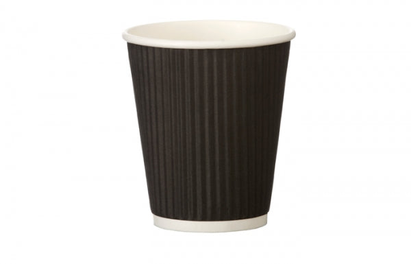 Black Ripple Wall Hot Cup (PE Lined) - 500 per case