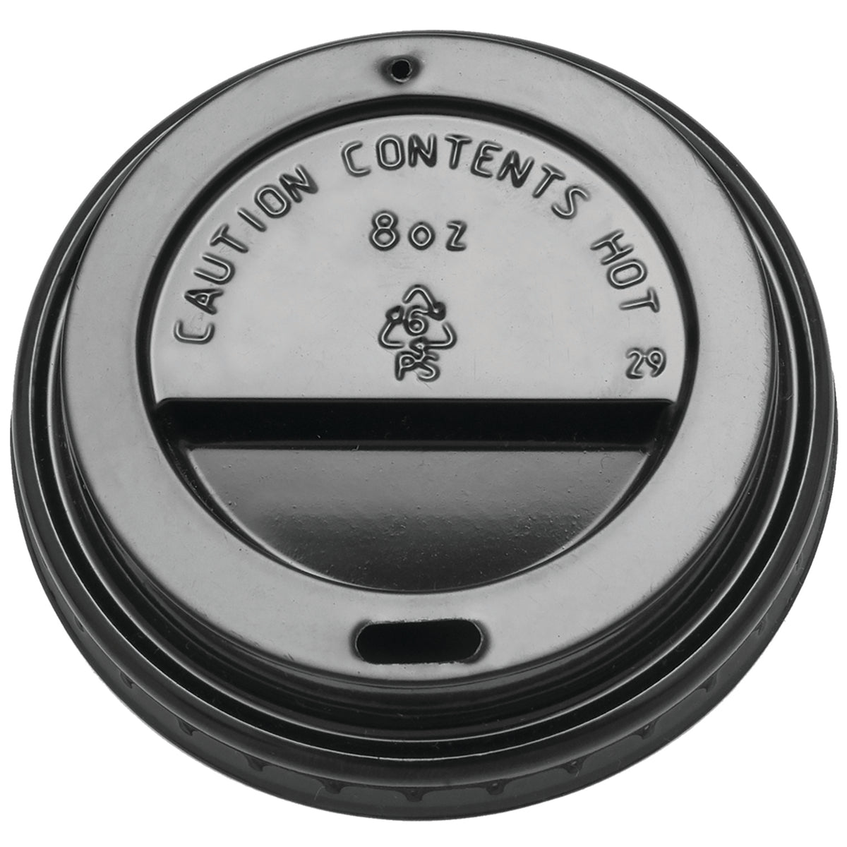 Black PS Hot Cup Sip Lids - 1000 per case