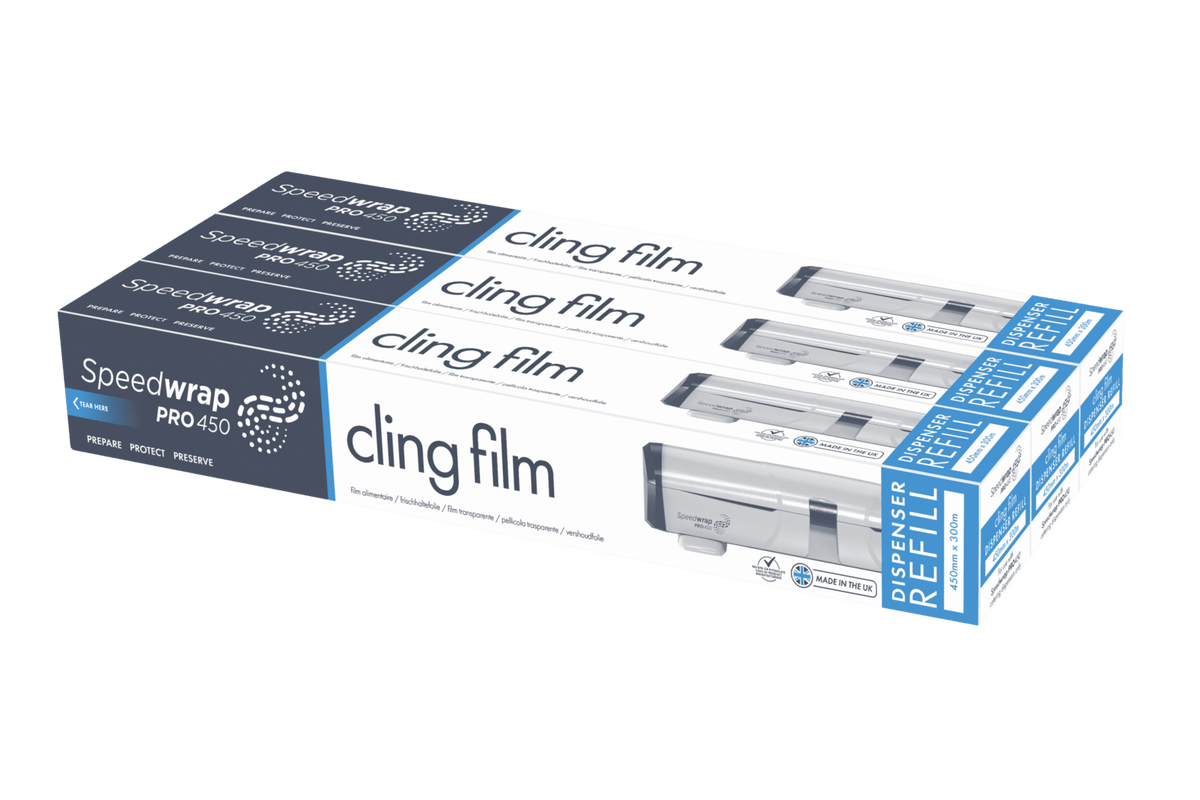 Speedwrap Pro 450 Cling Film – 450mm x 300m – Pack of 3